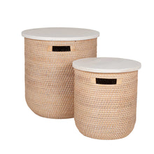 Load image into Gallery viewer, Sedona Accent Tables with Storage - White Wash