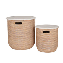 Load image into Gallery viewer, Sedona Accent Tables with Storage - White Wash