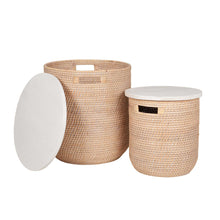Load image into Gallery viewer, Sedona Accent Tables with Storage - White Wash