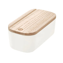 Load image into Gallery viewer, Compact Storage Bin With Wood Lid