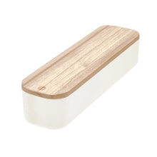 Load image into Gallery viewer, Compact Storage Bin With Wood Lid