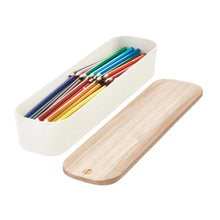 Load image into Gallery viewer, Compact Storage Bin With Wood Lid