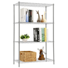 Load image into Gallery viewer, 4 TIER WIDE STEEL WIRE SHELF