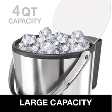 Load image into Gallery viewer, Stainless Steel Ice Bucket with Acrylic Lid and Scoop