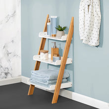 Load image into Gallery viewer, 3-Tier Leaning Ladder Shelf