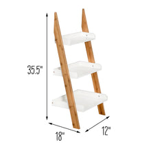Load image into Gallery viewer, 3-Tier Leaning Ladder Shelf
