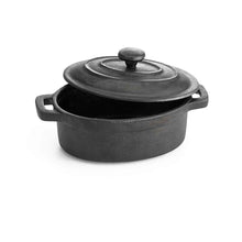 Load image into Gallery viewer, Seasoned Cast Iron Mini Casserole Server with handles