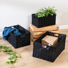 Load image into Gallery viewer, Black Rectangle Maize Baskets