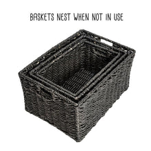 Load image into Gallery viewer, Black Rectangle Maize Baskets