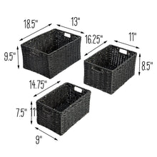 Load image into Gallery viewer, Black Rectangle Maize Baskets