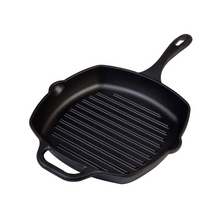 Load image into Gallery viewer, Seasoned 10" Cast Iron Grill Pan