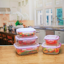 Load image into Gallery viewer, 10pc Glass Food Storage Set
