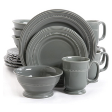 Load image into Gallery viewer, Gibson Elite Barberware 16pc Dinnerware Set, Gray