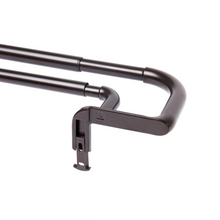 Load image into Gallery viewer, Twilight Adjustable Double Curtain Rod - matte black