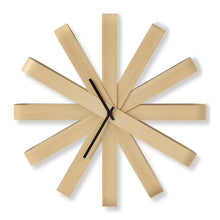 Load image into Gallery viewer, Ribbonwood Wall Clock - Natural