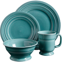 Load image into Gallery viewer, Gibson Elite Barberware 16pc Dinnerware Set, Turquoise
