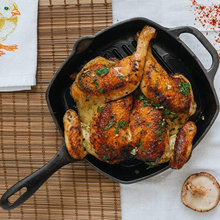 Load image into Gallery viewer, Seasoned 10" Cast Iron Grill Pan