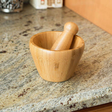 Load image into Gallery viewer, Bamboo Mortar and Pestle