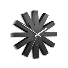 Load image into Gallery viewer, Ribbon Wall Clock- Black