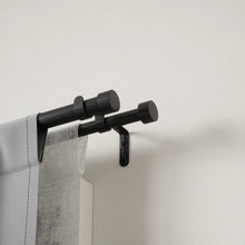 Load image into Gallery viewer, Cappa Double Curtain Rod - Black