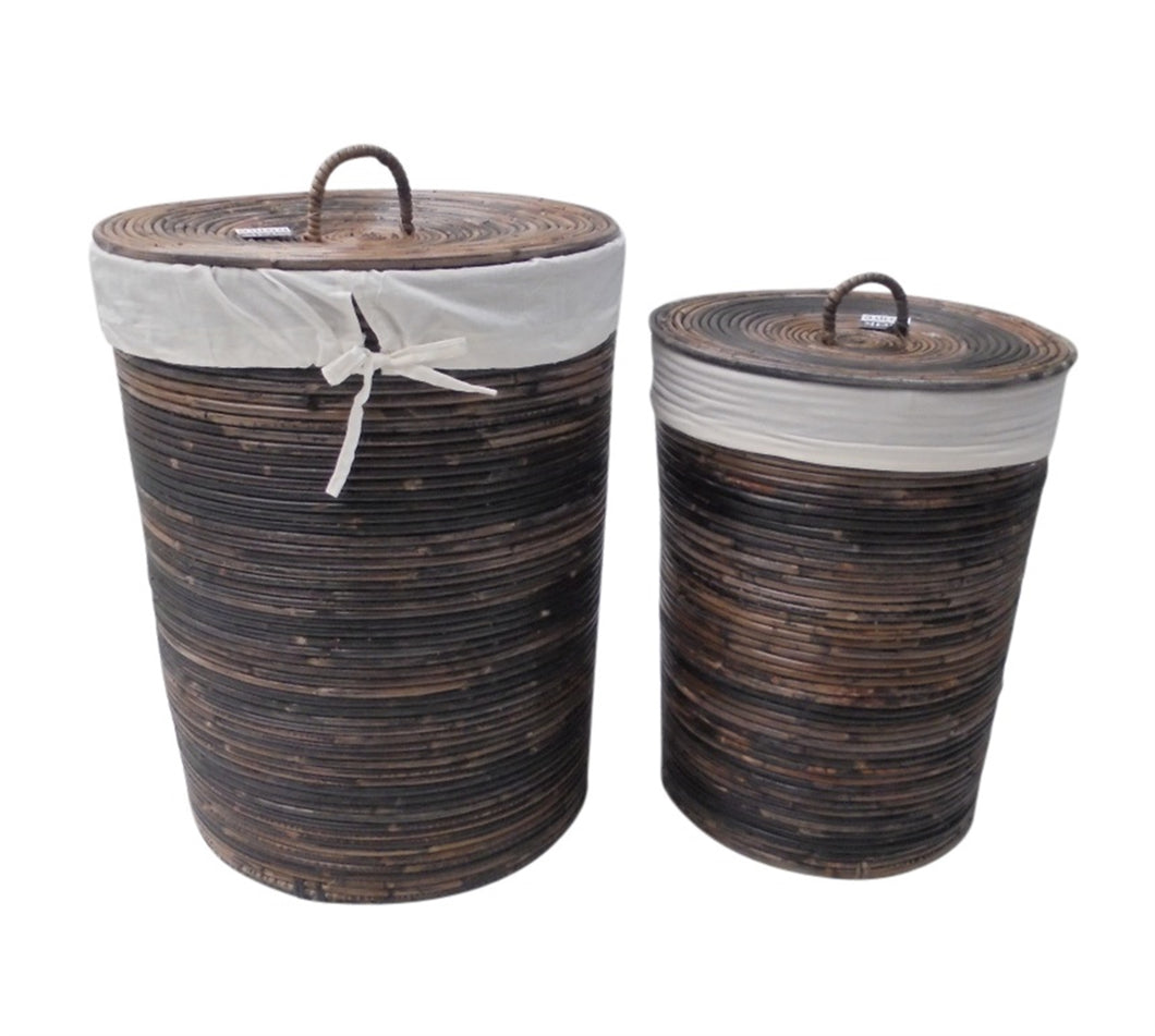 RATTAN LAUNDRY BASKETS WITH LINING