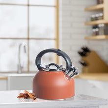 Load image into Gallery viewer, Whistling Tea Kettle 1.9 Liter - Brick Red
