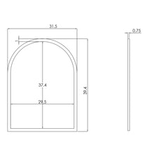 Load image into Gallery viewer, Antique Textured Arched Metal Frame Mirror
