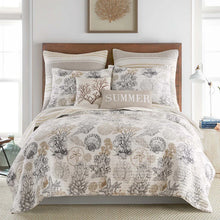 Load image into Gallery viewer, Caspian Sea Neutral Reversible Quilt Set

