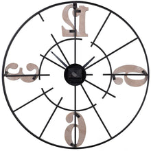 Load image into Gallery viewer, TWO TONE WALL CLOCK - METAL &amp; WOODEN
