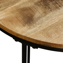 Load image into Gallery viewer, NESTED ROUND TABLES - WOOD &amp; METAL

