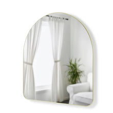 Load image into Gallery viewer, HUBBA ARCHED MIRROR BRASS TITANUM 34&quot; X 36&quot;
