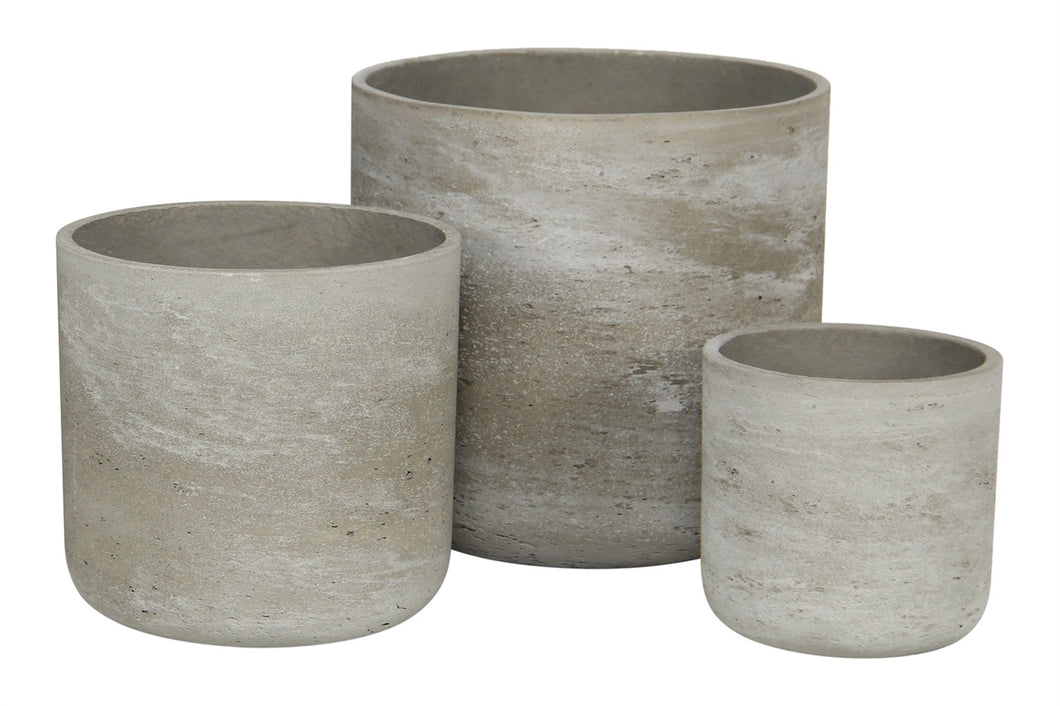 CEMENT PLANTERS - OLIVE WASH