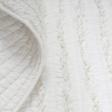 Load image into Gallery viewer, Ruffled White Quilt Set
