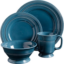Load image into Gallery viewer, Gibson Elite Barberware 16pc Dinnerware Set, Blue
