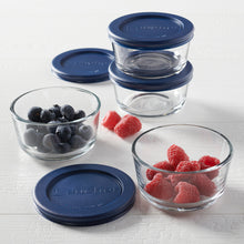 Load image into Gallery viewer, 8pc Anchor Hocking 1 Cup Round Glass Food Storage with Lids
