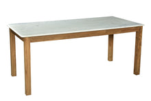 Load image into Gallery viewer, TEAK &amp; MARBLE DINING TABLE- BLANCO
