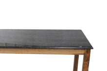 Load image into Gallery viewer, TEAK &amp; MARBLE DINING TABLE - OBSIDIAN
