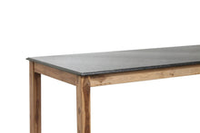 Load image into Gallery viewer, TEAK &amp; MARBLE DINING TABLE - OBSIDIAN
