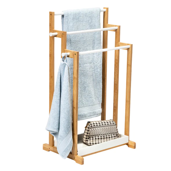 3-Tier Bamboo Towel Rack