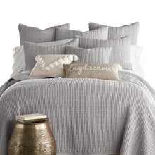 Load image into Gallery viewer, Mills Waffle Grey Quilt Set, Full/Queen
