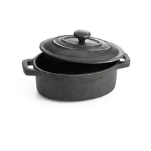 Load image into Gallery viewer, Seasoned Cast Iron Mini Casserole Server with handles
