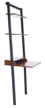 Load image into Gallery viewer, Pamella 2 Shelf Leaning Desk - Natural/Charcoal
