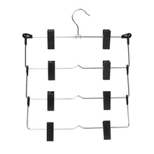 Load image into Gallery viewer, 4-Tier Pant/Skirt Hanger, Chrome &amp; Black

