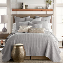 Load image into Gallery viewer, Mills Waffle Grey Quilt Set, Full/Queen
