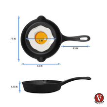 Load image into Gallery viewer, Seasoned 6.5&quot; Cast Iron Skillet
