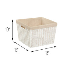 Load image into Gallery viewer, Large Paper Rope Storage Basket with Liner
