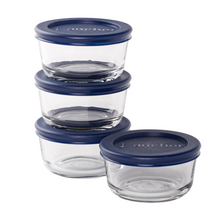 Load image into Gallery viewer, 8pc Anchor Hocking 1 Cup Round Glass Food Storage with Lids
