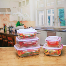 Load image into Gallery viewer, 10pc Glass Food Storage Set
