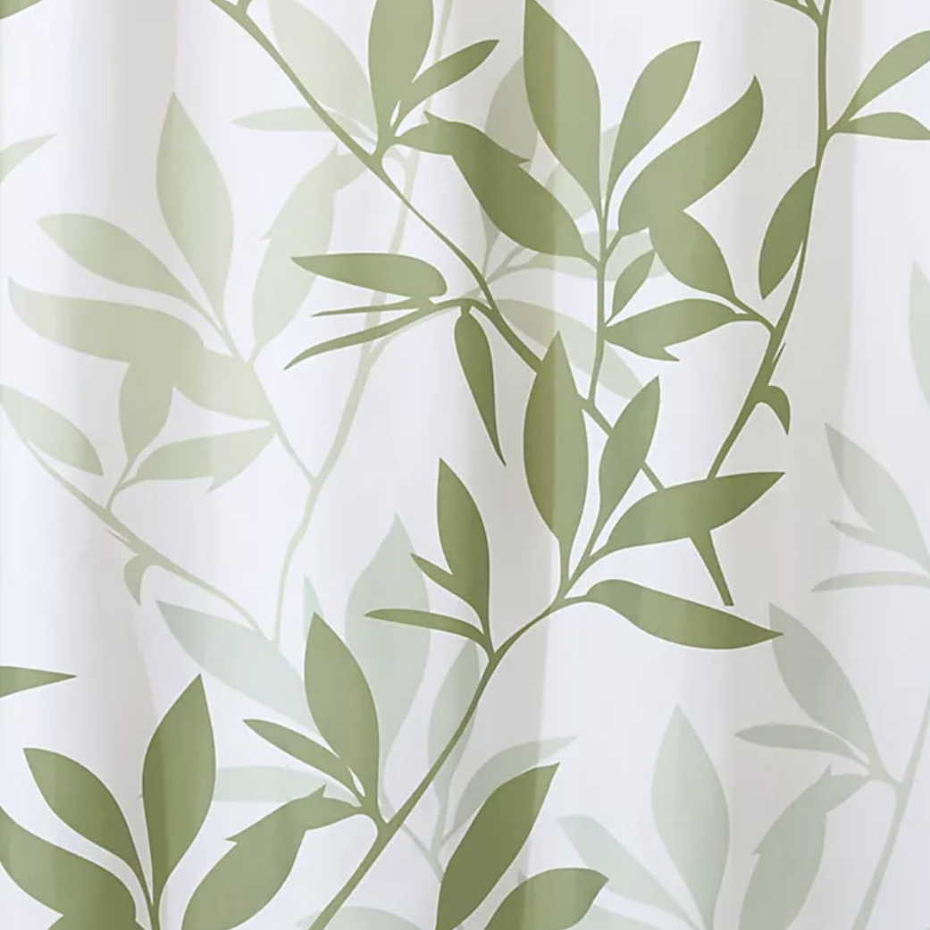 Leaves Shower Curtain in Green