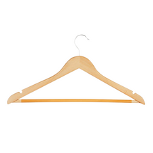 Load image into Gallery viewer, 4-Pack Maple Wood Suit Hangers
